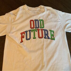 Odd Future Kids Tee - White with Red, Green, Blue Print